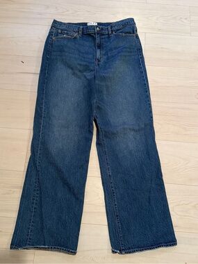 DAZE Denim Dark Blue Wide-Leg High-Rise Jeans